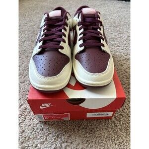 Nike Dunk Low Retro PRM Valentines Day 2023 Ivory Maroon Men's Size 8.5 New
